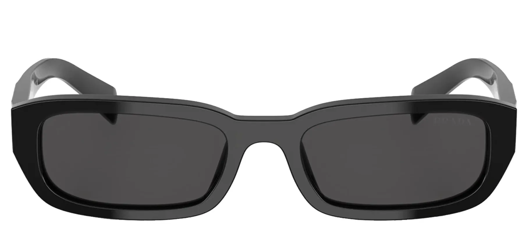 Prada PR B06S 16K08Z Rectangle Plastic Black Sunglasses with Grey Lens sold by Gaffos
