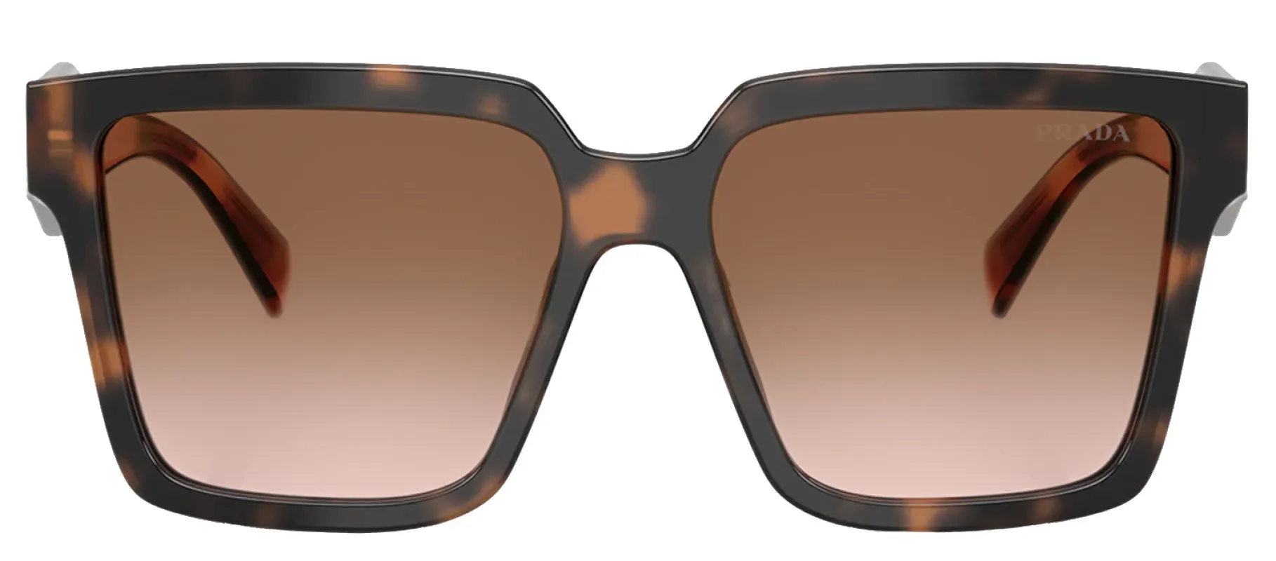 Prada PR 24ZS 23A0A6 Square Plastic Tortoise Sunglasses with Brown Gradient Lens sold by Gaffos