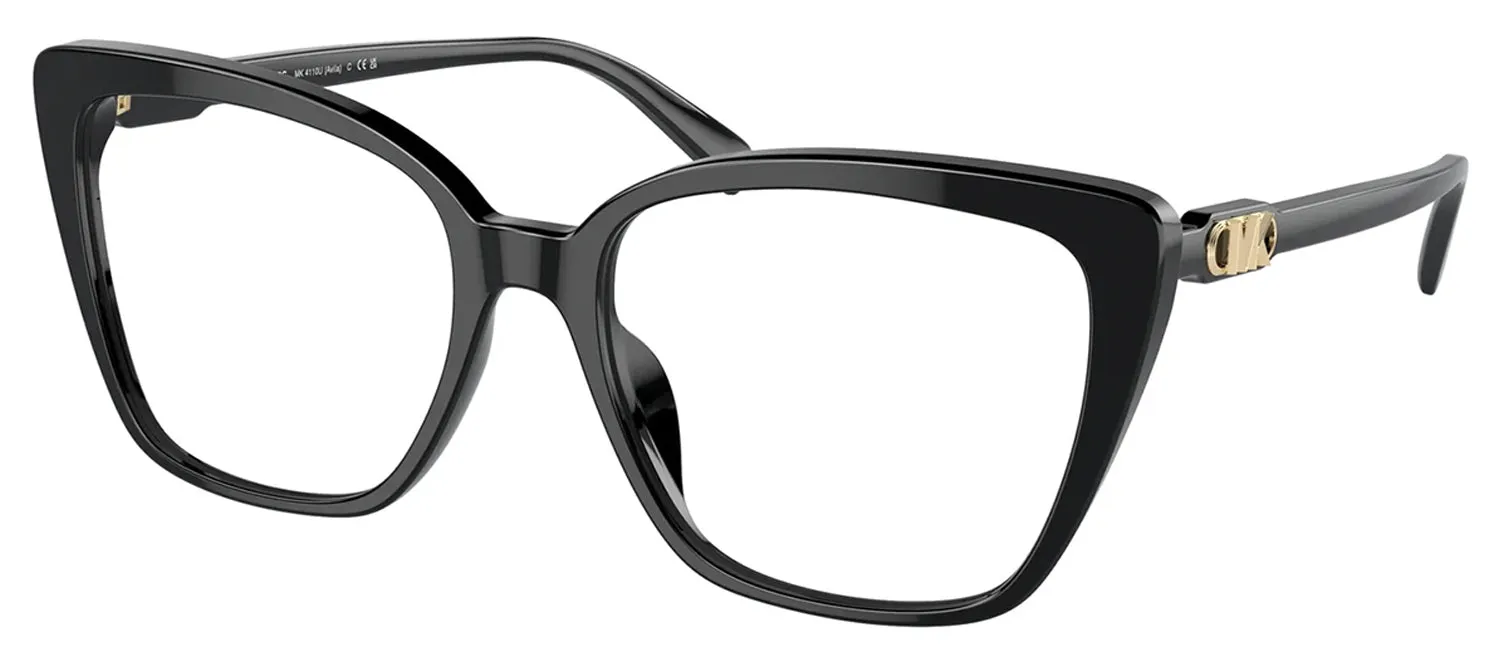 Michael Kors AVILA MK 4110U 3005 Square Plastic Black Eyeglasses with Logo Stamped Demo Lenses sold by Gaffos product image thumbnail 2