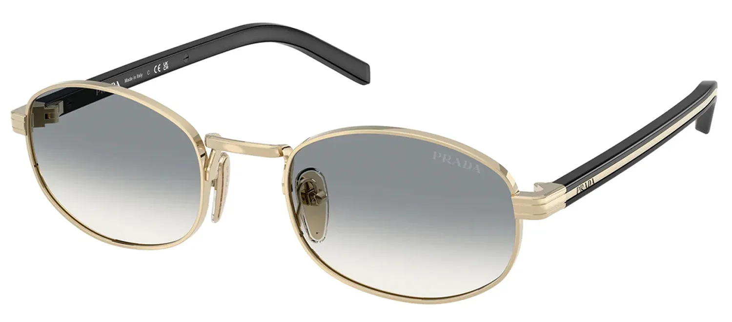 Prada PR B53S ZVN02C Oval Metal Gold Sunglasses with Grey Gradient Lens sold by Gaffos product image thumbnail 2