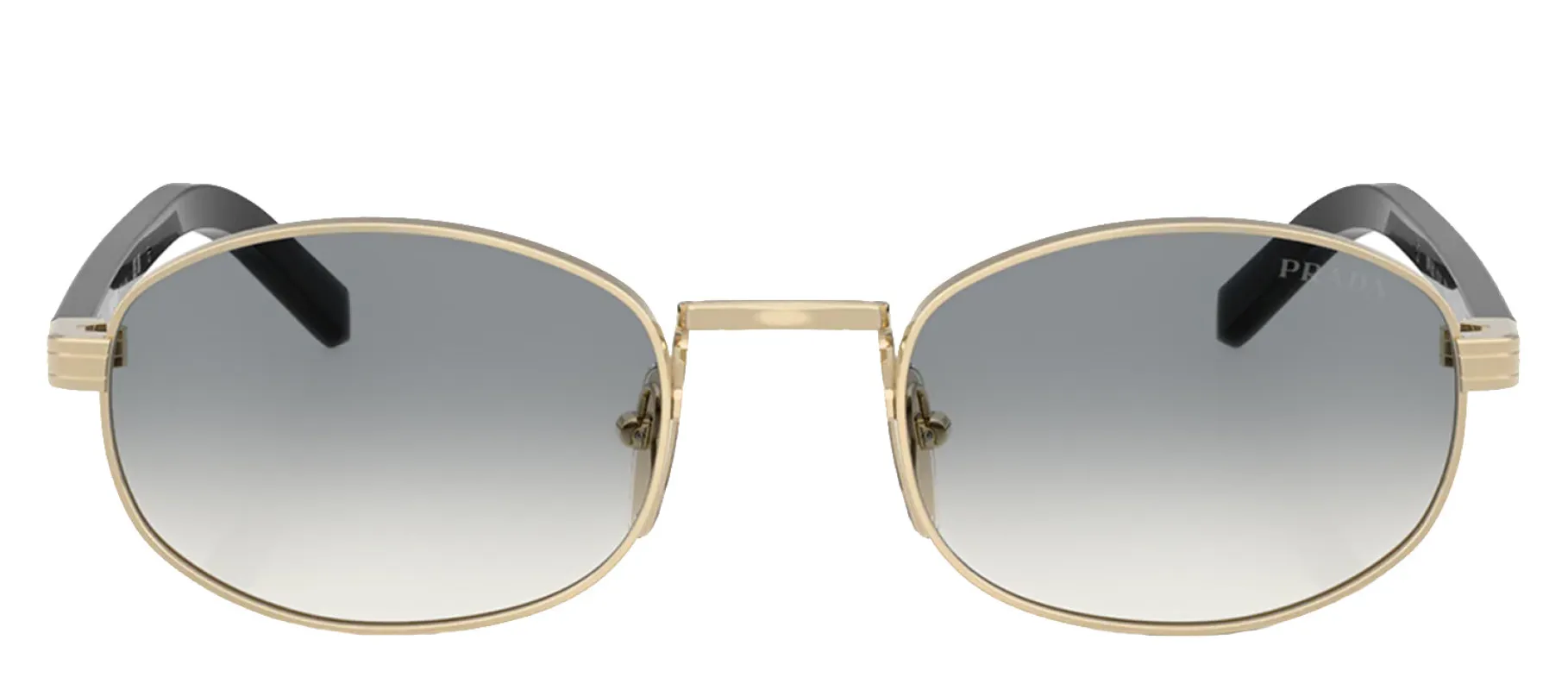 Prada PR B53S ZVN02C Oval Metal Gold Sunglasses with Grey Gradient Lens sold by Gaffos