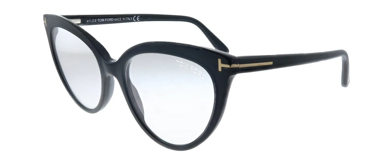 Tom Ford FT 5674-B 001 Cat-Eye Plastic Shiny Black Eyeglasses with Blue Block Lens sold by Gaffos product image thumbnail 2