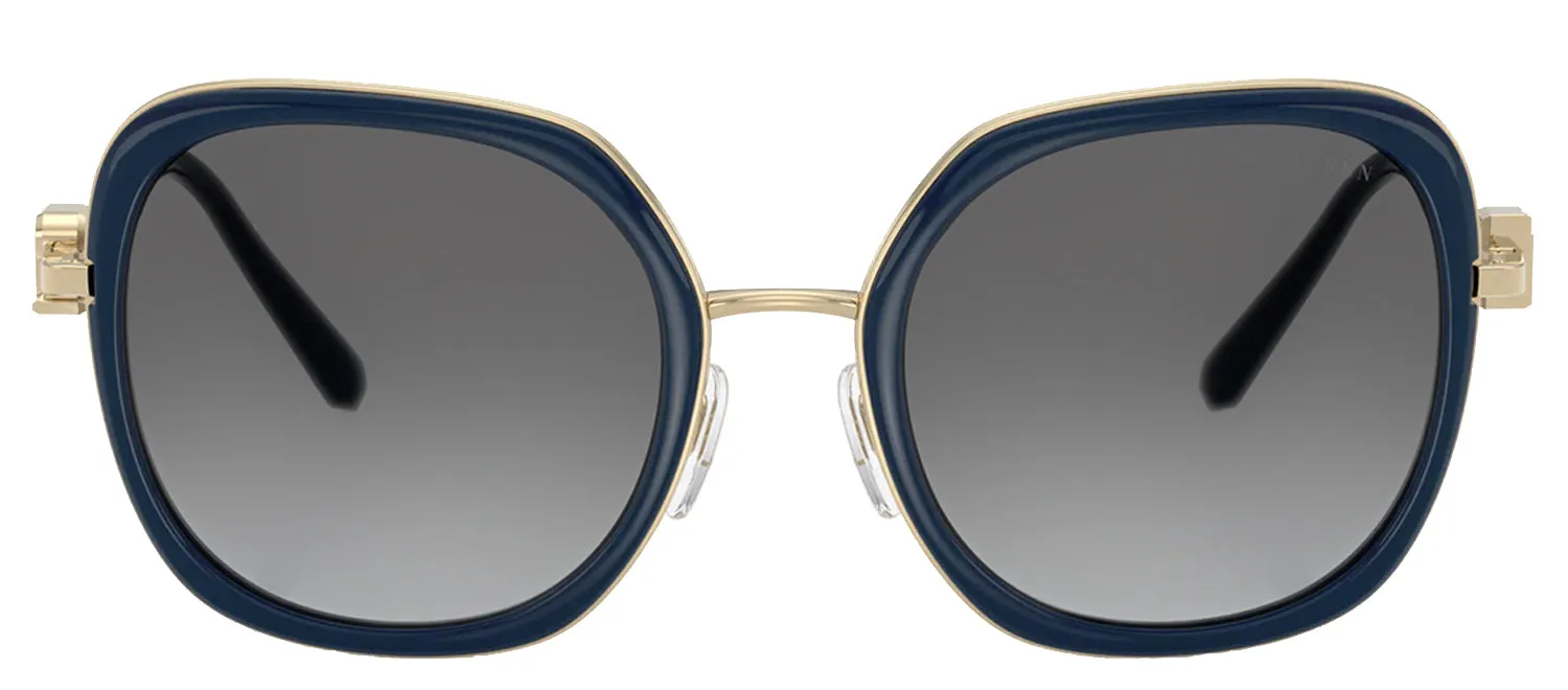 Ralph Lauren RL 7088 911611 Square Metal Blue Sunglasses with Grey Gradient Lens sold by Gaffos