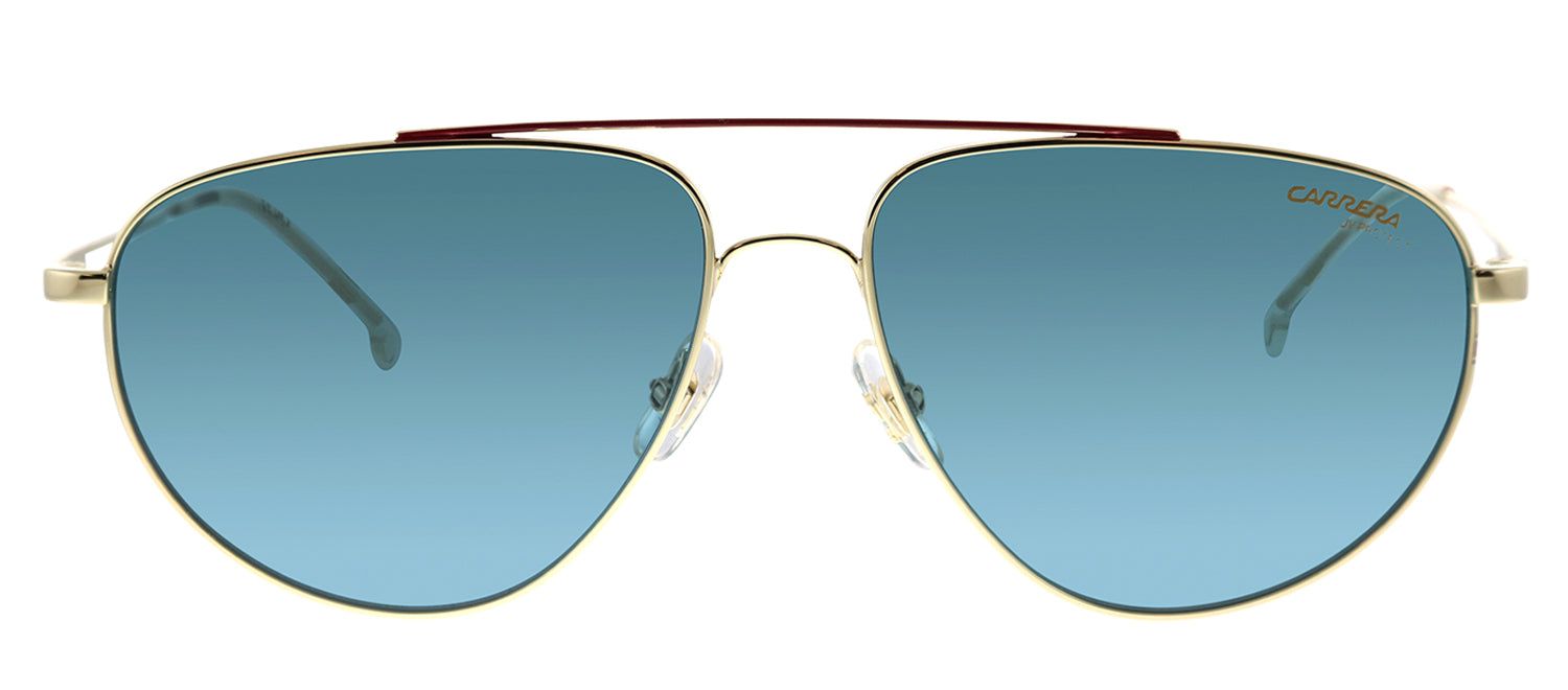 Carrera CA Carrera2014T/S J5G KU Pilot Metal Gold Sunglasses with Blue Lens sold by Gaffos