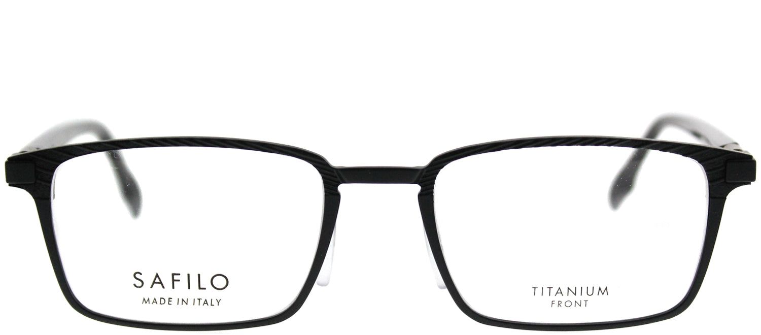 Safilo SA Forgia02 003 Rectangle Metal Black Eyeglasses with Demo Lens sold by Gaffos