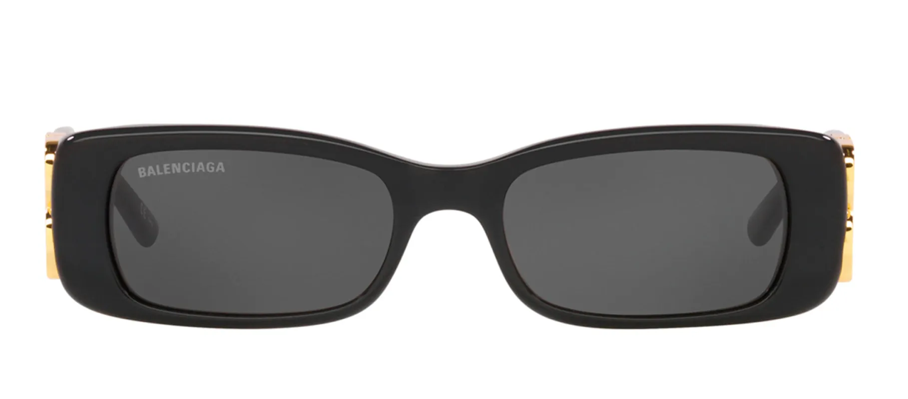 Balenciaga BB 0096S 001 Rectangle Acetate Black Sunglasses with Grey Lens sold by Gaffos