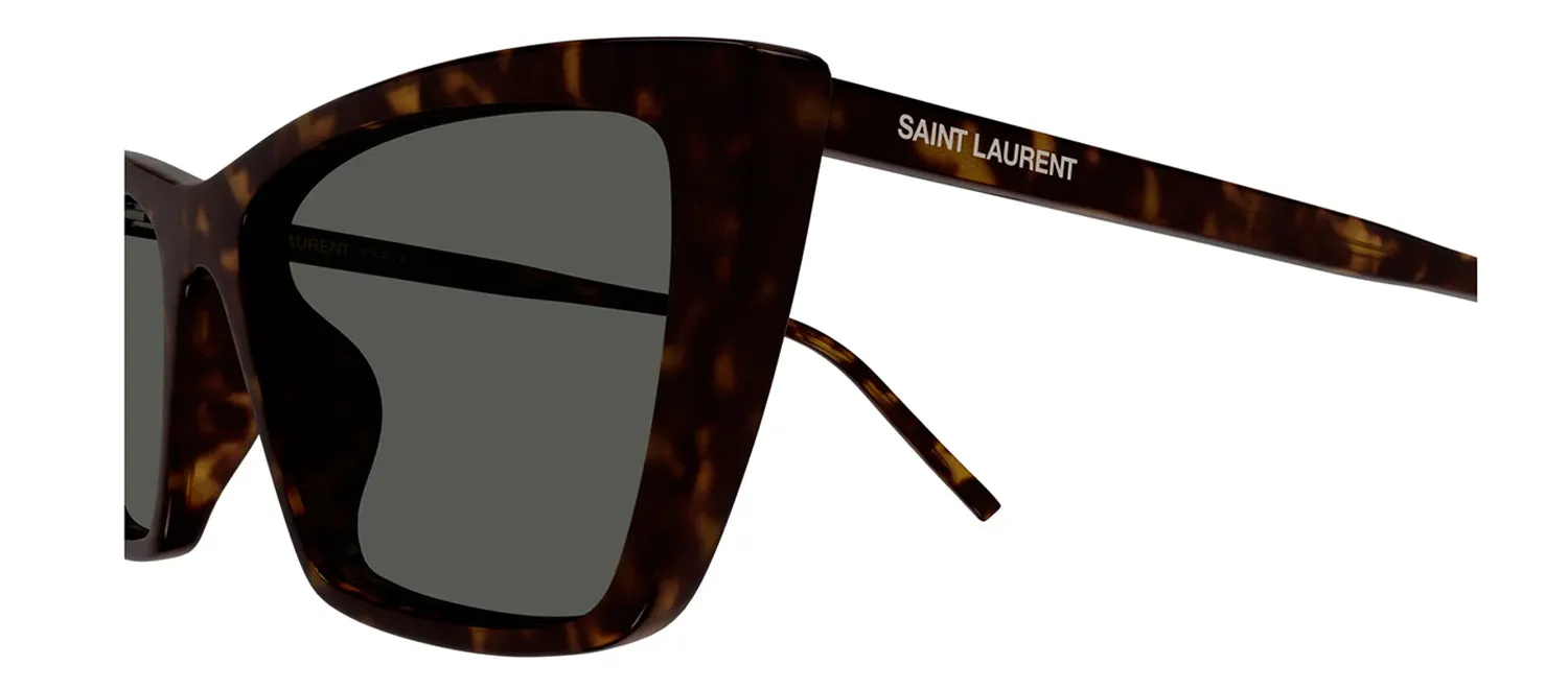 Saint Laurent SL 737 MICA THIN 002 Cat-Eye Plastic Havana Sunglasses with Grey Lens sold by Gaffos product image thumbnail 3