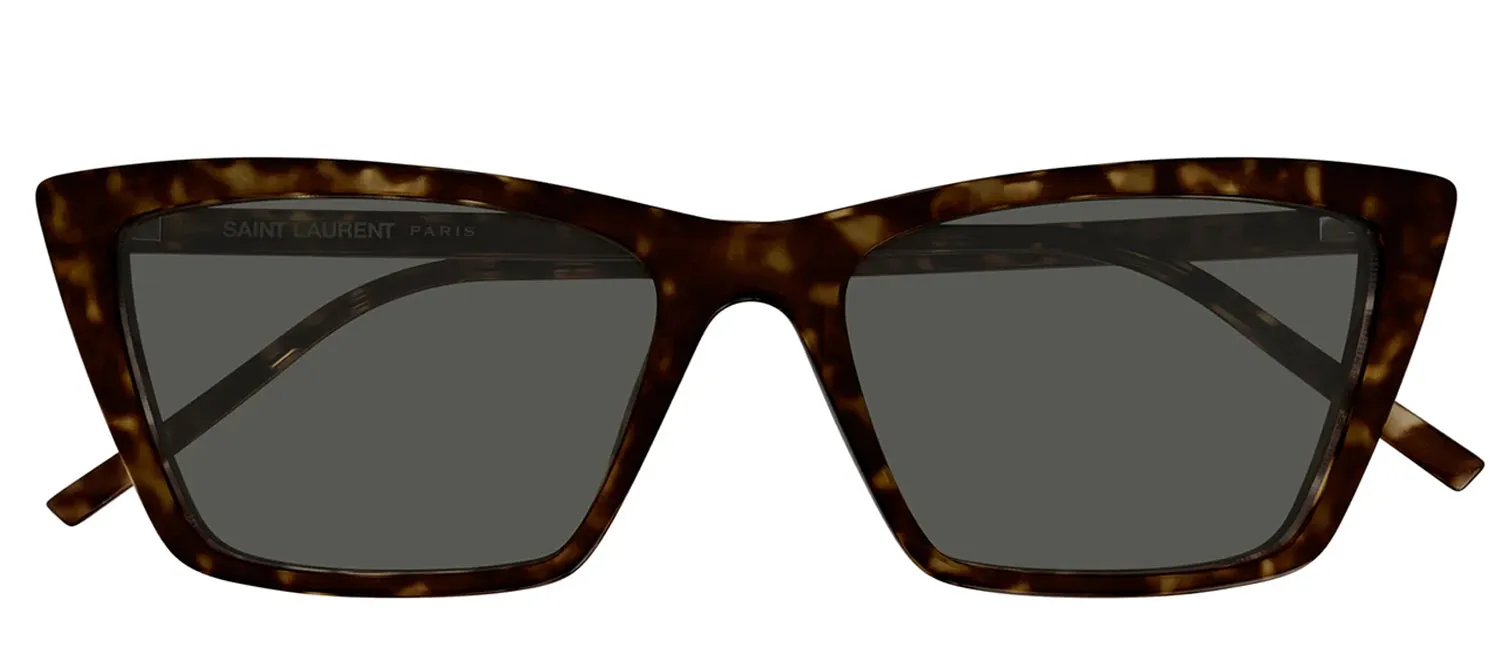 Saint Laurent SL 737 MICA THIN 002 Cat-Eye Plastic Havana Sunglasses with Grey Lens sold by Gaffos