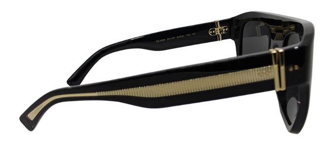 Dolce & Gabbana DG 4398 501/87 Square Plastic Black Sunglasses with Grey Gradient Lens sold by Gaffos