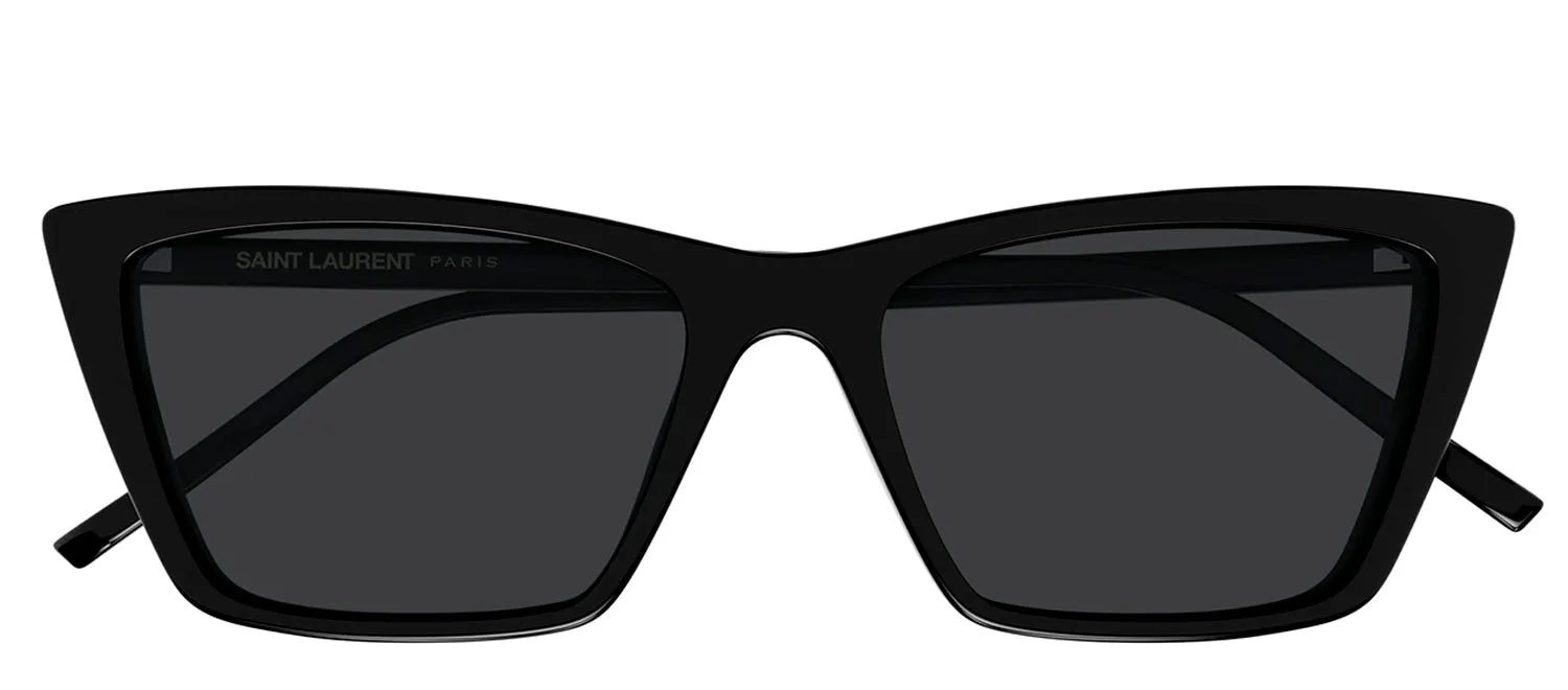 Saint Laurent SL 737 MICA THIN 001 Cat-Eye Plastic Black Sunglasses with Grey Lens sold by Gaffos