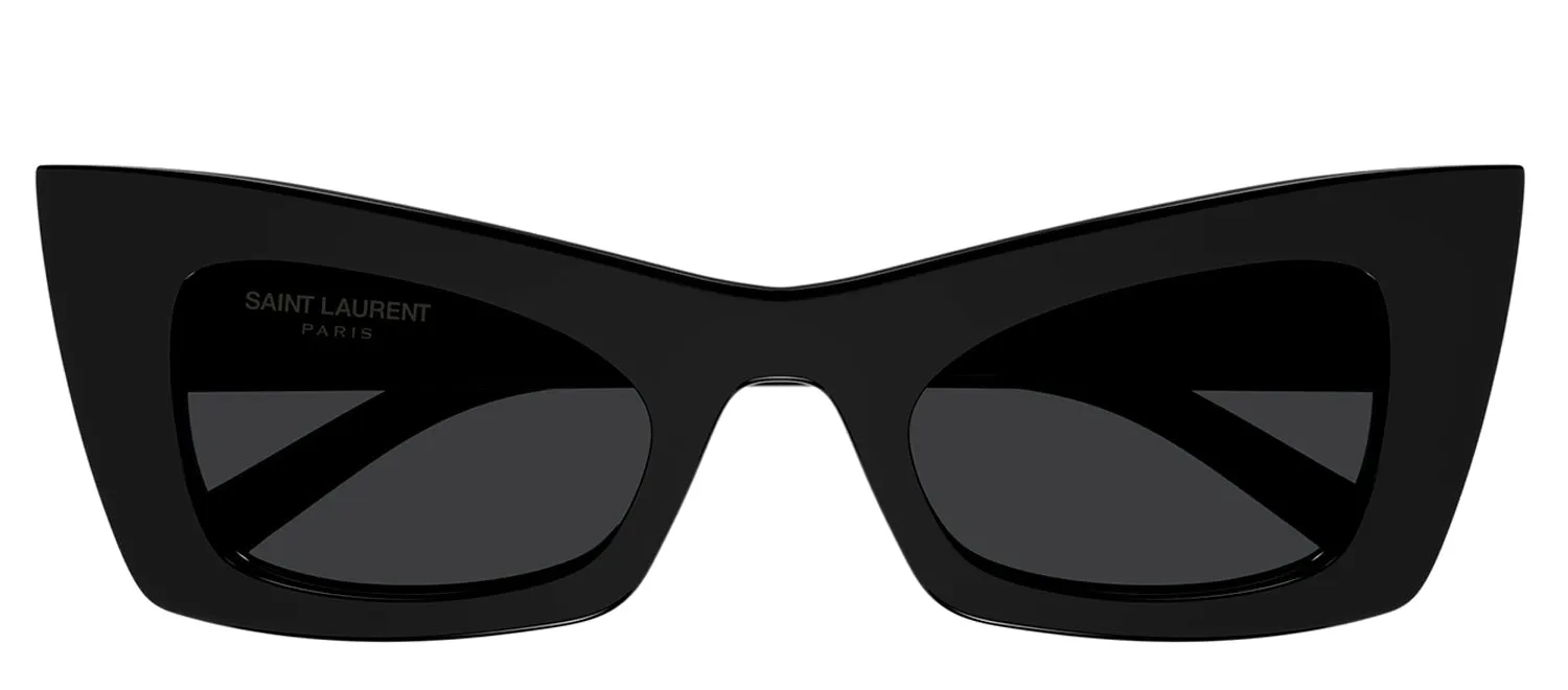 Saint Laurent SL 702 001 Cat-Eye Plastic Black Sunglasses with Grey Lens sold by Gaffos