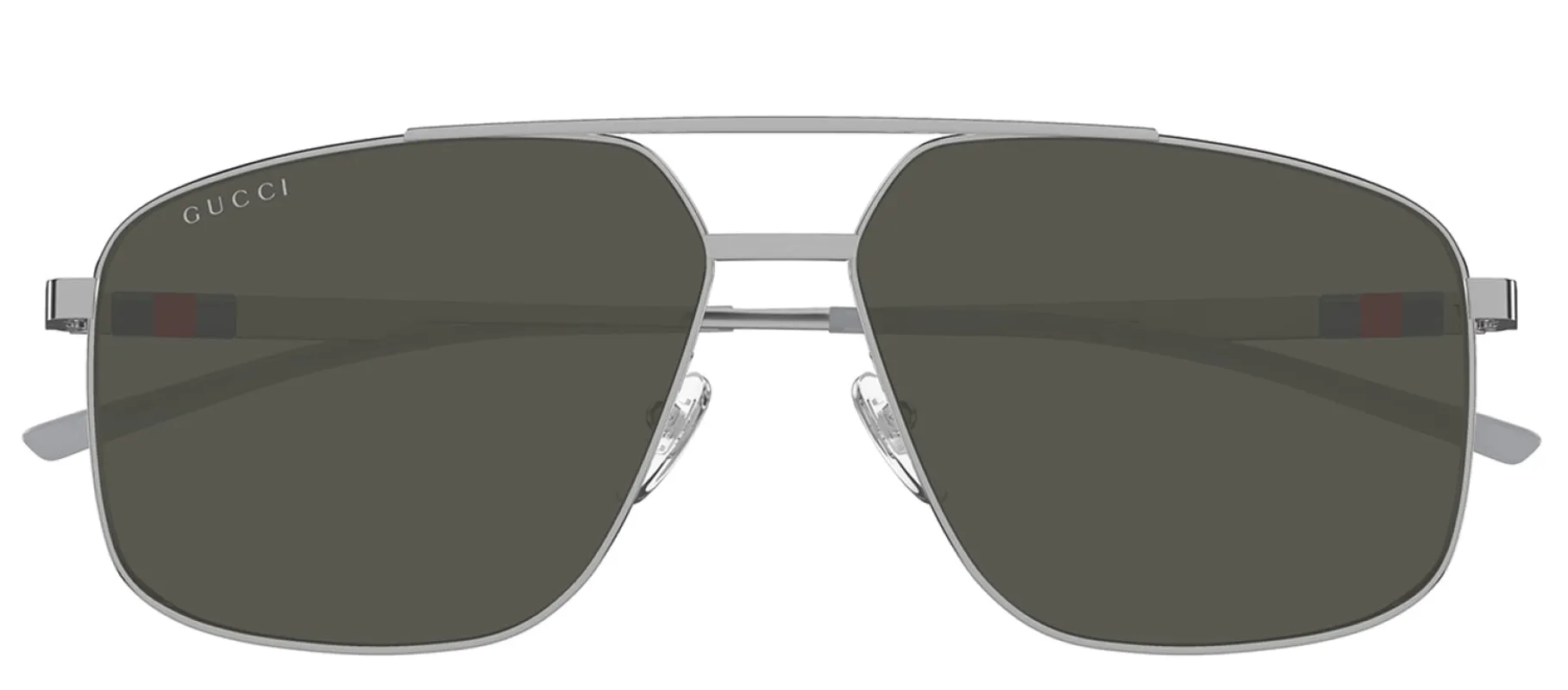 Gucci GG 1676S 001 Pilot Metal Silver Sunglasses with Grey Lens sold by Gaffos