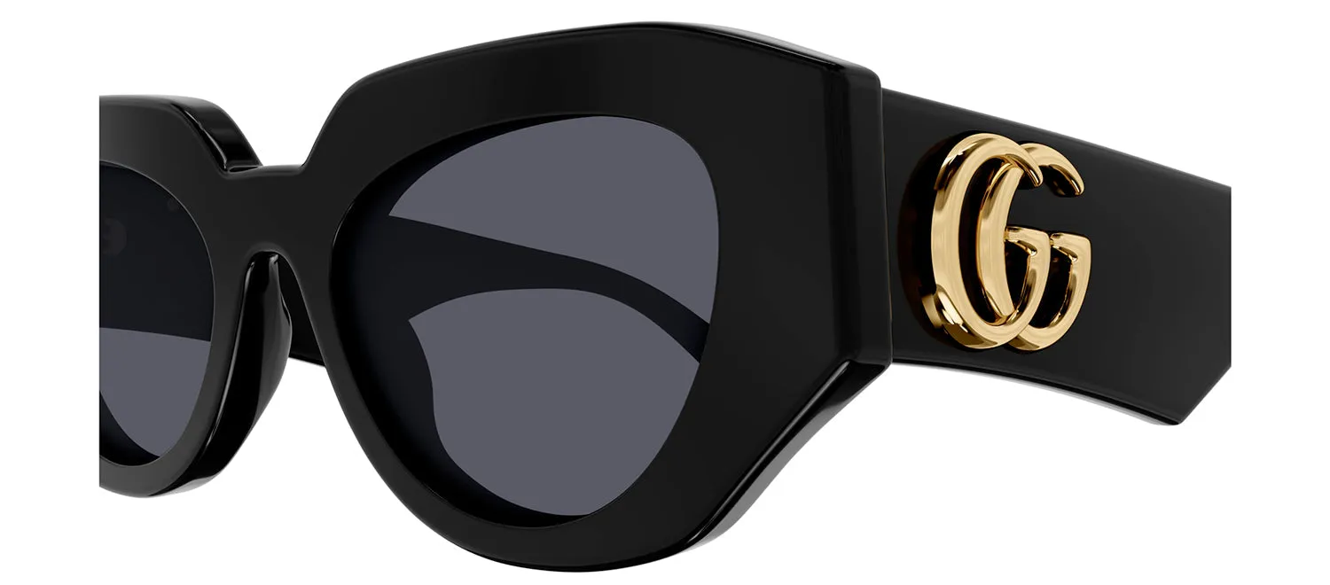 Gucci GG 1421S 001 Geometric Plastic Black Sunglasses with Grey Lens sold by Gaffos product image thumbnail 3