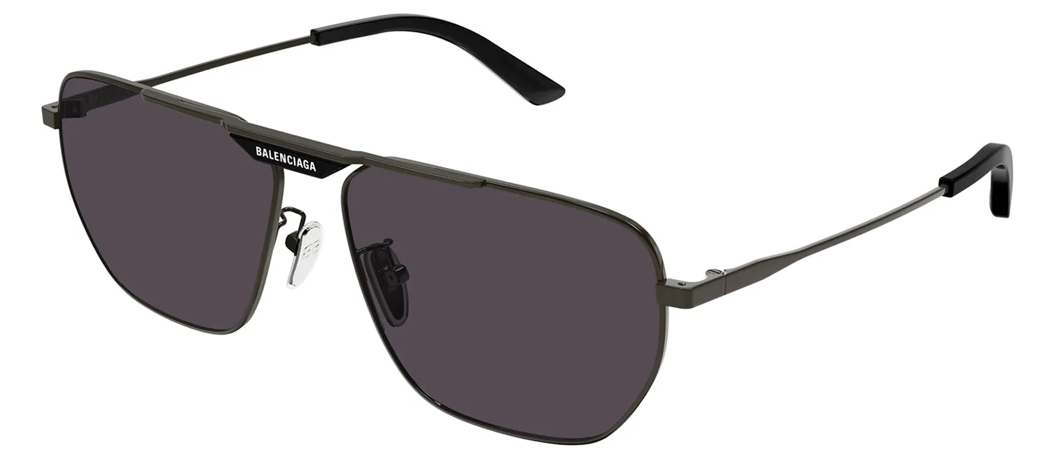Balenciaga BB 0298SA 001 Navigator Metal Grey Sunglasses with Grey Lens sold by Gaffos product image thumbnail 2