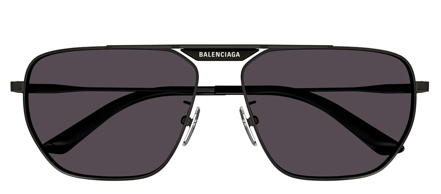 Balenciaga BB 0298SA 001 Navigator Metal Grey Sunglasses with Grey Lens sold by Gaffos