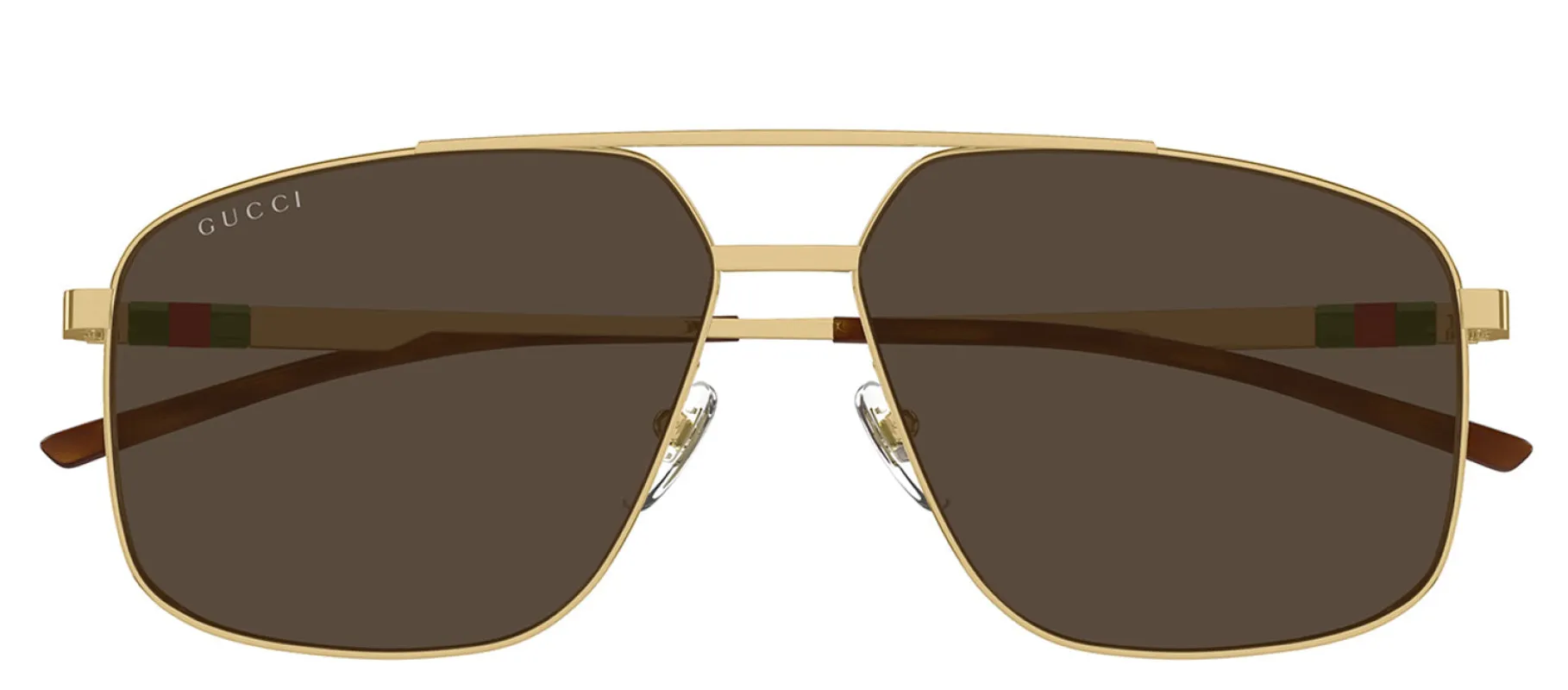 Gucci GG 1676S 002 Pilot Metal Gold Sunglasses with Brown Lens sold by Gaffos