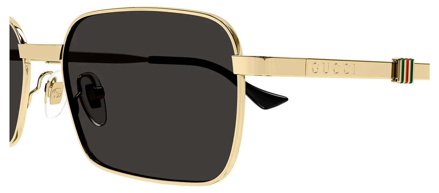 Gucci GG 1495S 001 Rectangle Metal Gold Sunglasses with Grey Lens sold by Gaffos product image thumbnail 3