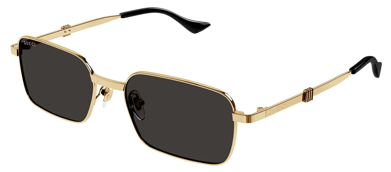 Gucci GG 1495S 001 Rectangle Metal Gold Sunglasses with Grey Lens sold by Gaffos product image thumbnail 2