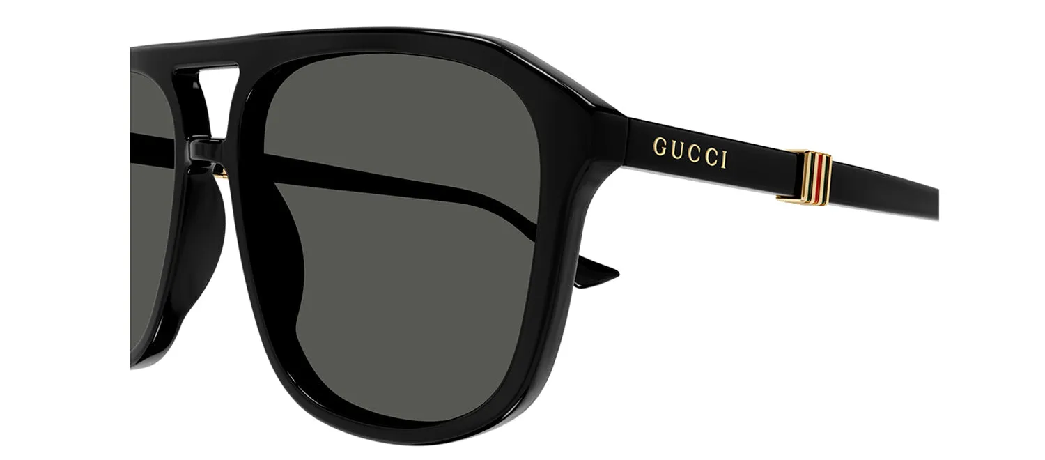 Gucci GG 1494S 001 Pilot Plastic Black Sunglasses with Grey Lens sold by Gaffos product image thumbnail 3