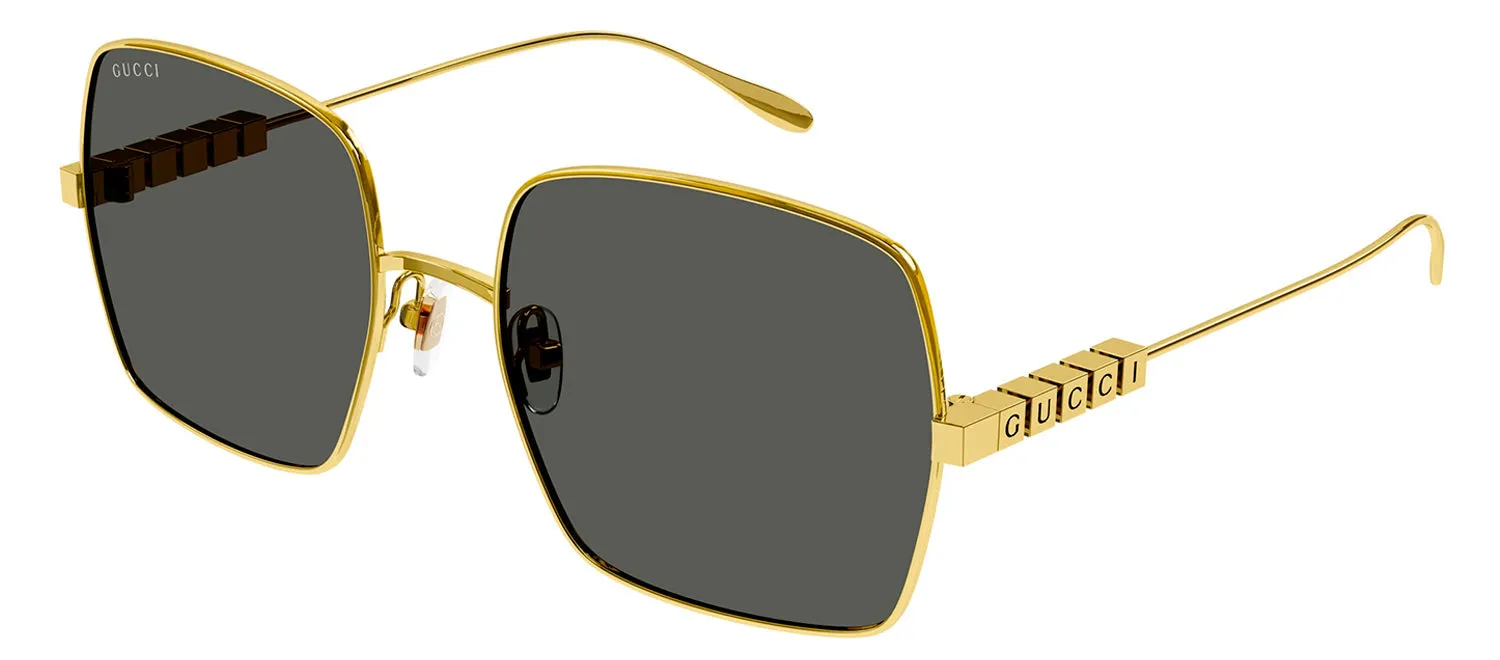 Gucci GG 1434S 001 Square Metal Gold Sunglasses with Grey Lens sold by Gaffos product image thumbnail 2