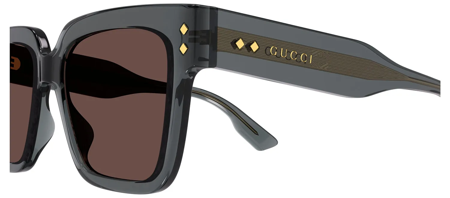 Gucci GG 1084S 004 Square Plastic Grey Sunglasses with Brown Lens sold by Gaffos product image thumbnail 3