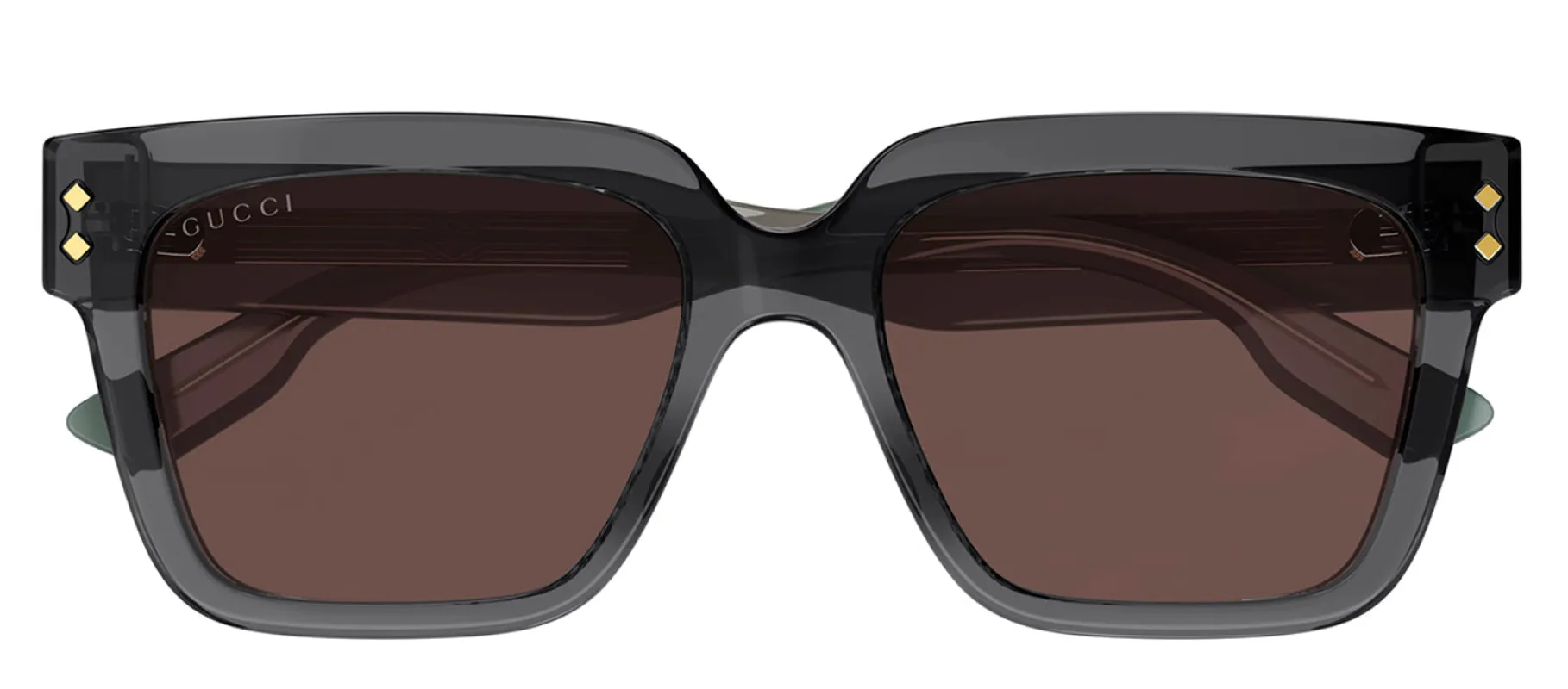 Gucci GG 1084S 004 Square Plastic Grey Sunglasses with Brown Lens sold by Gaffos