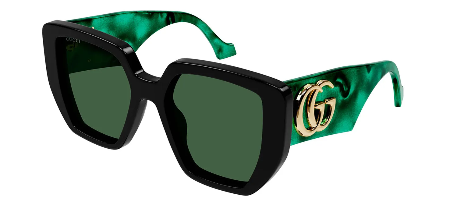 Gucci GG 0956S 001 Oversized Plastic Black Sunglasses with Green Lens sold by Gaffos product image thumbnail 2