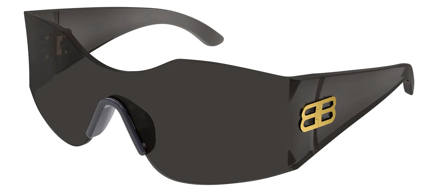 Balenciaga BB 0292S 001 Shield Plastic Grey Sunglasses with Grey Lens sold by Gaffos product image thumbnail 2