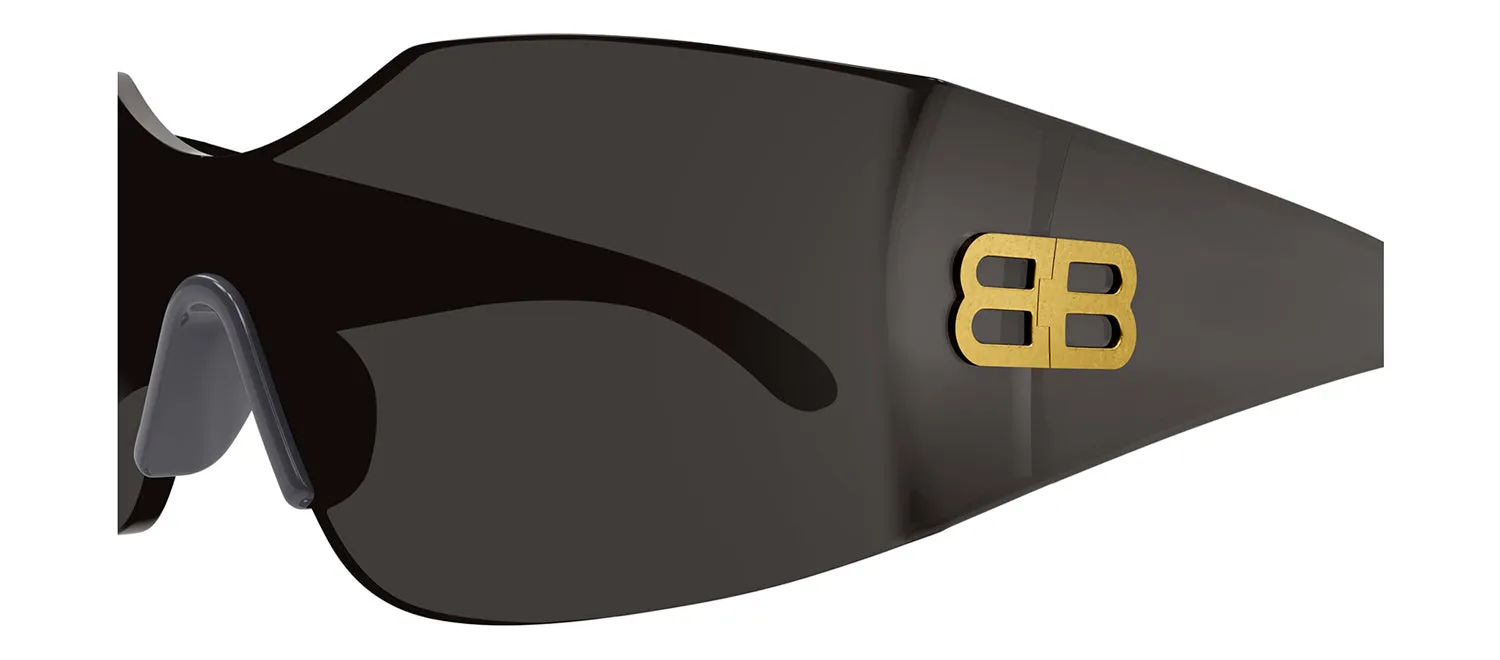 Balenciaga BB 0292S 001 Shield Plastic Grey Sunglasses with Grey Lens sold by Gaffos product image thumbnail 3