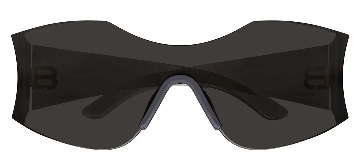 Balenciaga BB 0292S 001 Shield Plastic Grey Sunglasses with Grey Lens sold by Gaffos