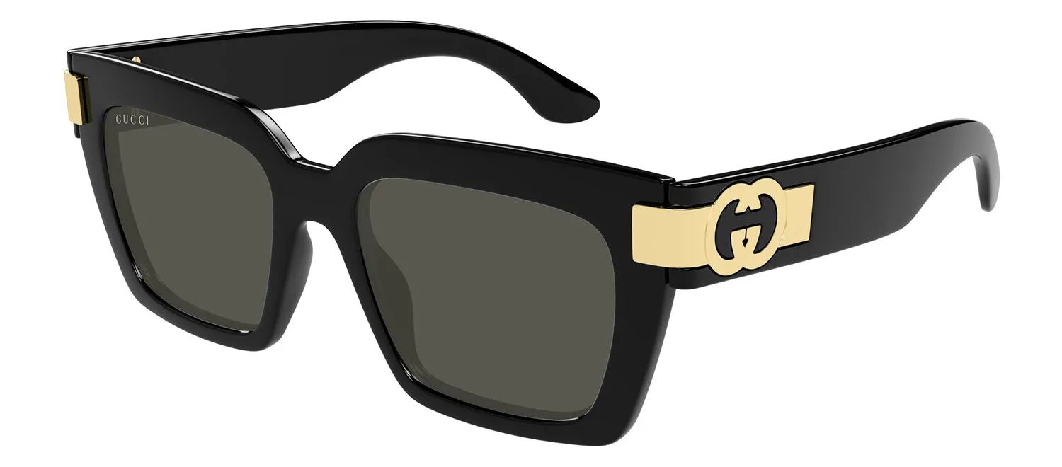 Gucci GG 1689S 001 Square Plastic Black Sunglasses with Grey Lens sold by Gaffos product image thumbnail 2