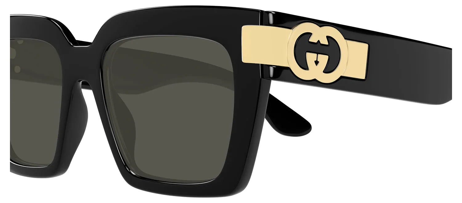 Gucci GG 1689S 001 Square Plastic Black Sunglasses with Grey Lens sold by Gaffos product image thumbnail 3