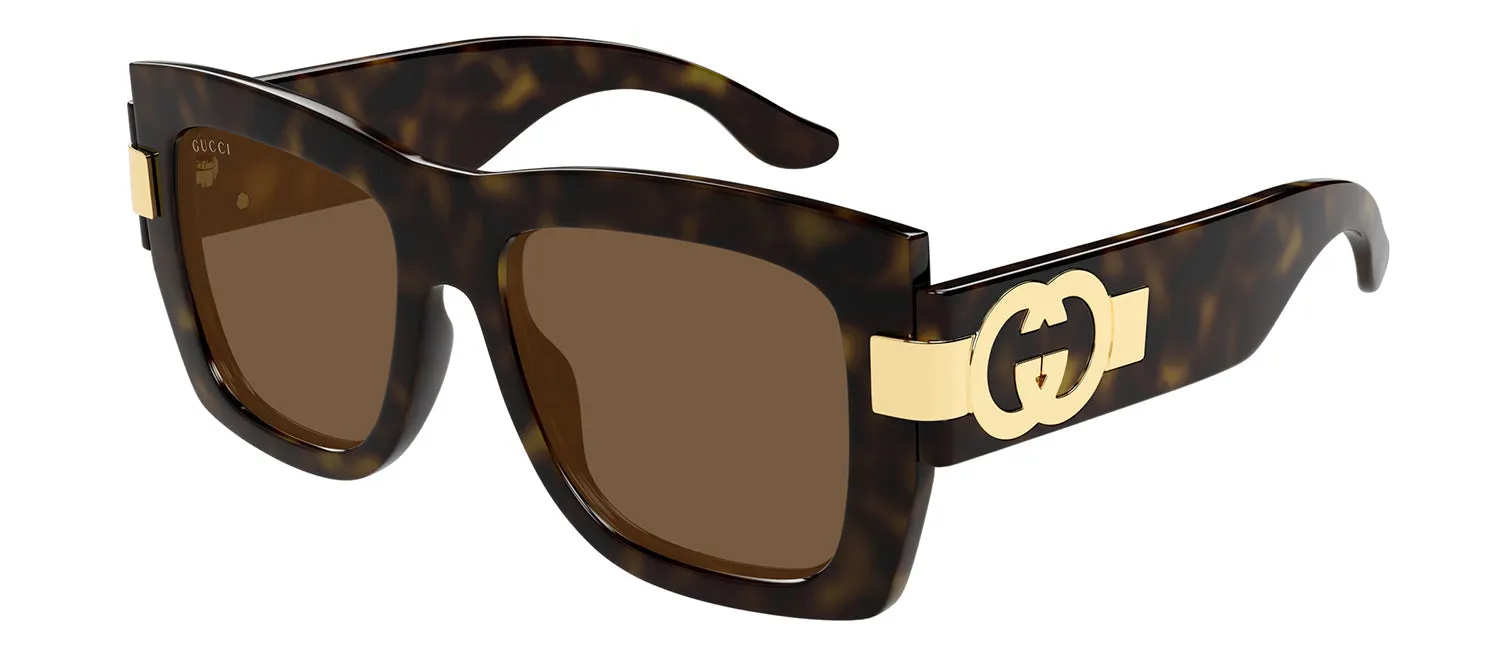 Gucci GG 1688S 002 Square Plastic Havana Sunglasses with Brown Lens sold by Gaffos product image thumbnail 2