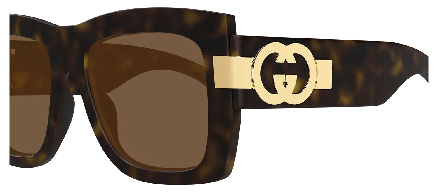 Gucci GG 1688S 002 Square Plastic Havana Sunglasses with Brown Lens sold by Gaffos product image thumbnail 3
