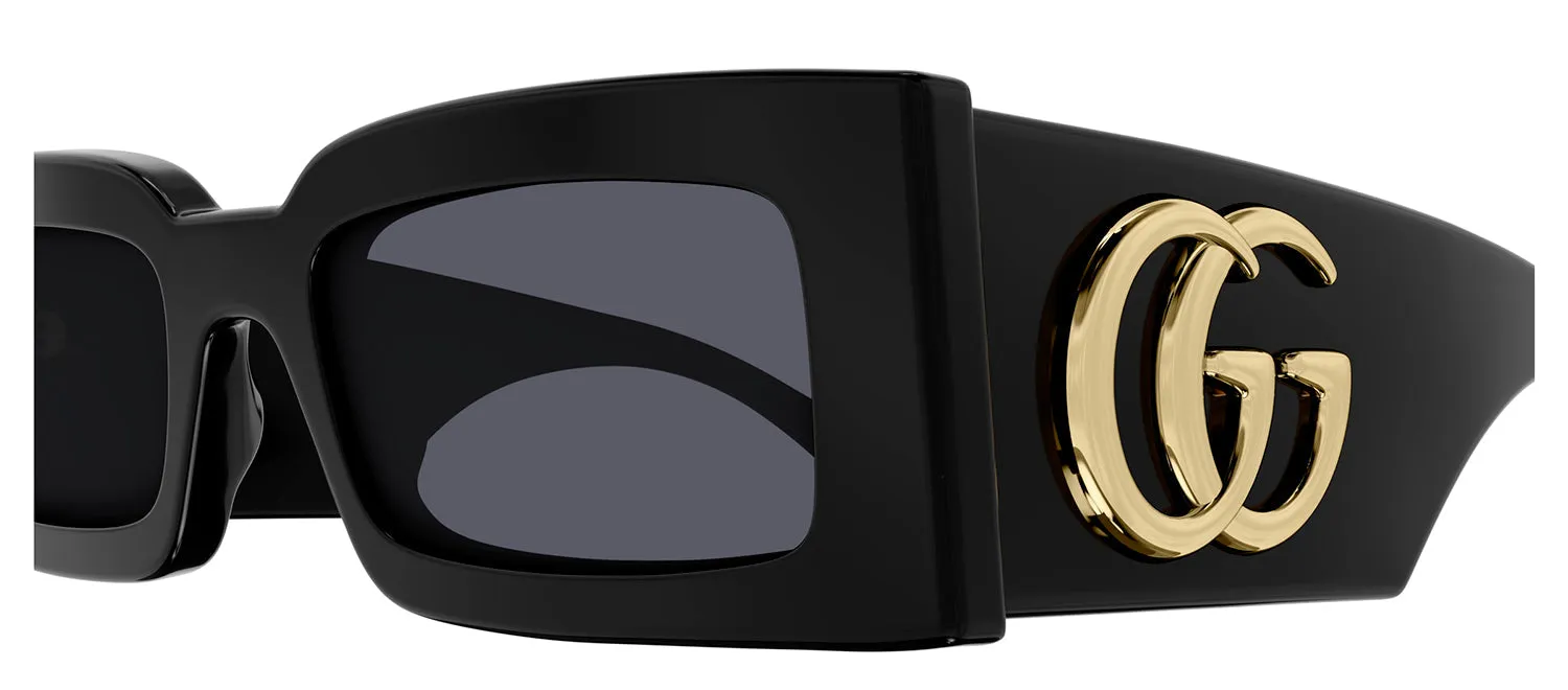Gucci GG 1425S 001 Rectangle Plastic Black Sunglasses with Grey Lens sold by Gaffos product image thumbnail 3