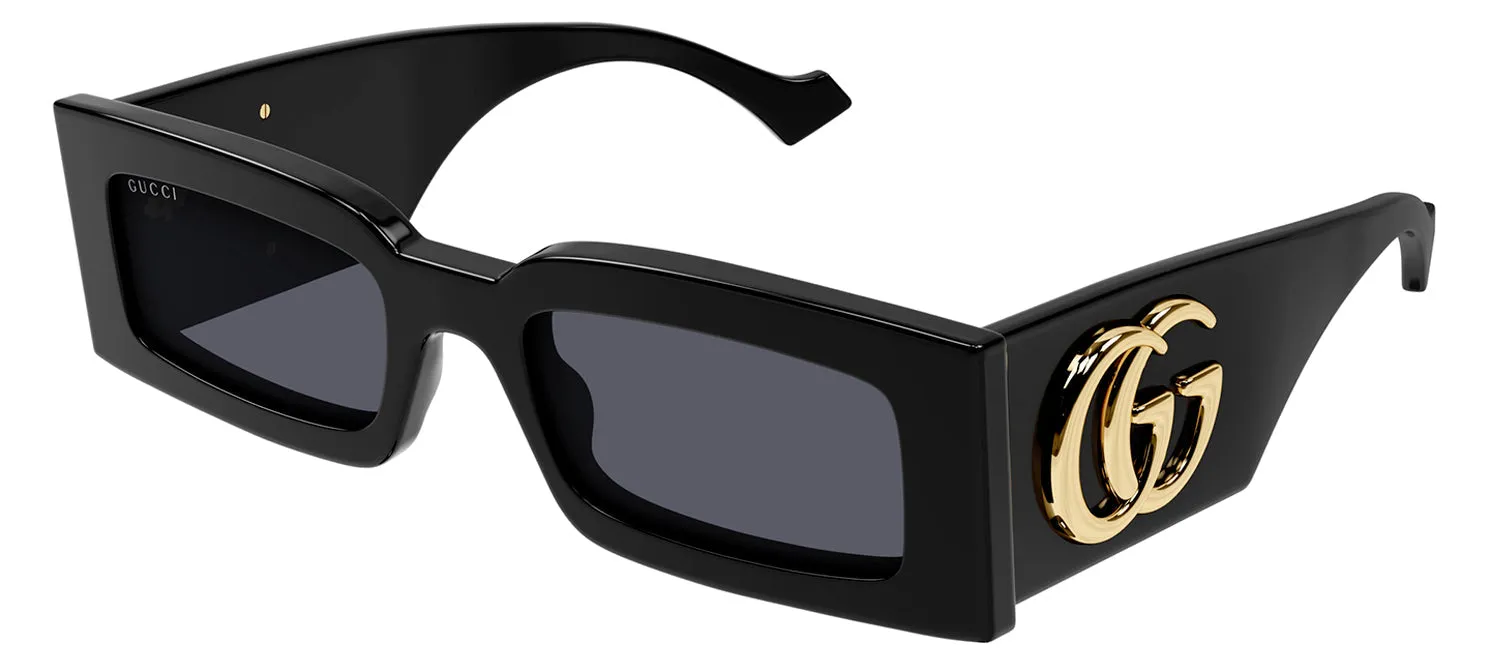 Gucci GG 1425S 001 Rectangle Plastic Black Sunglasses with Grey Lens sold by Gaffos product image thumbnail 2