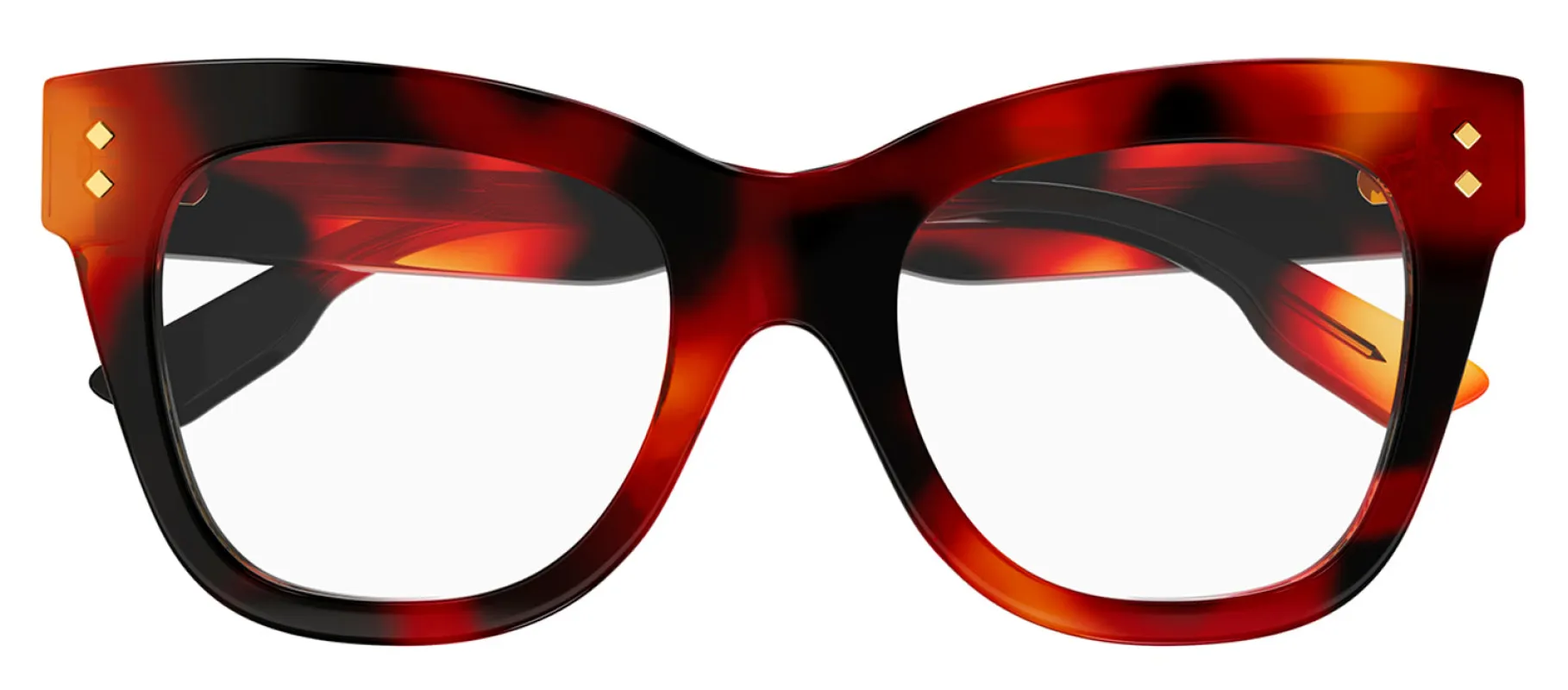 Gucci GG 1082O 002 Cat-Eye Plastic Havana Eyeglasses with Logo Stamped Demo Lenses Lens sold by Gaffos