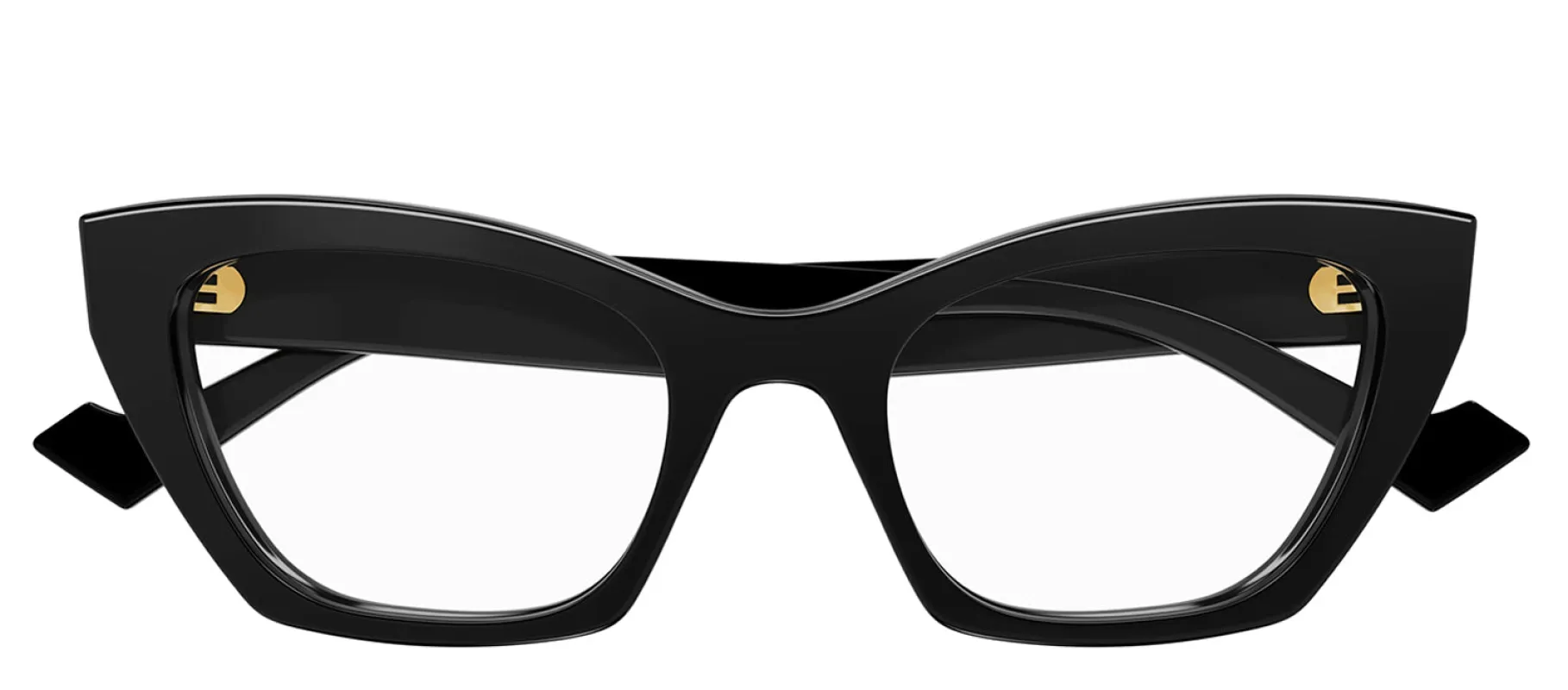 Gucci GG 1334O 001 Cat-Eye Plastic Black Eyeglasses with Logo Stamped Demo Lenses Lens sold by Gaffos