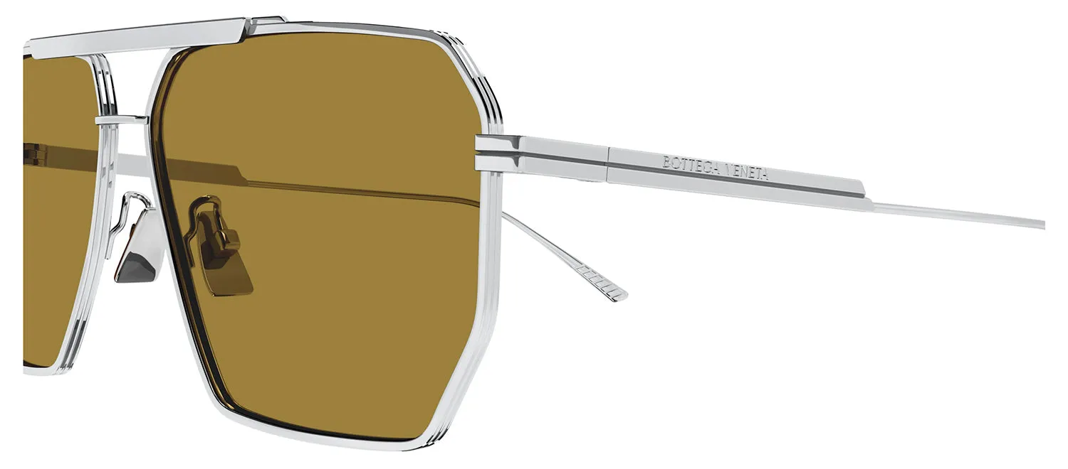 Bottega Veneta BV 1012S 007 Navigator Metal Silver Sunglasses with Brown Lens sold by Gaffos product image thumbnail 3