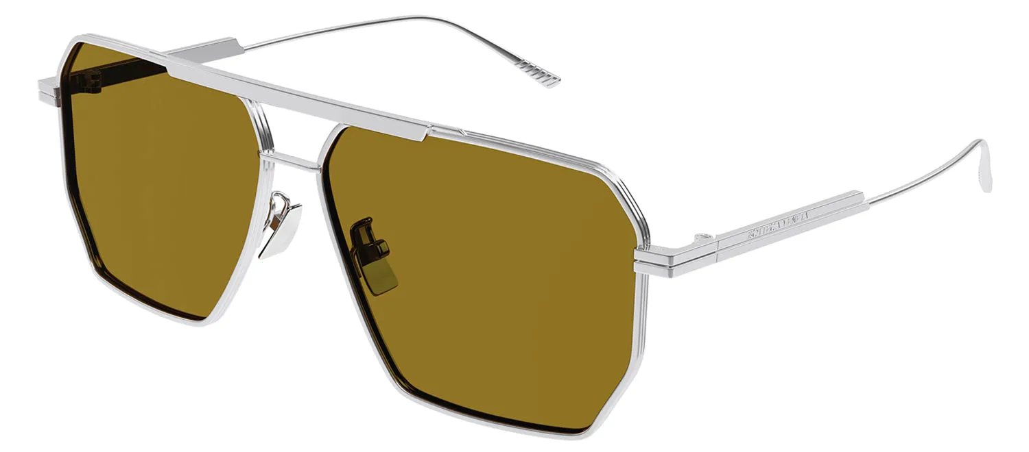 Bottega Veneta BV 1012S 007 Navigator Metal Silver Sunglasses with Brown Lens sold by Gaffos product image thumbnail 2