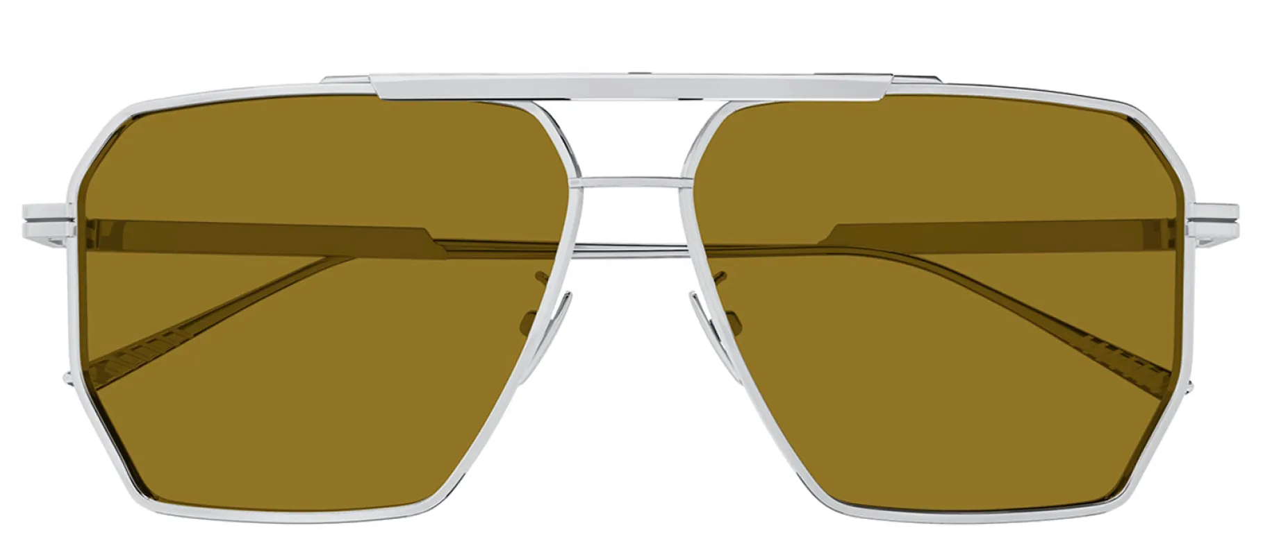 Bottega Veneta BV 1012S 007 Navigator Metal Silver Sunglasses with Brown Lens sold by Gaffos