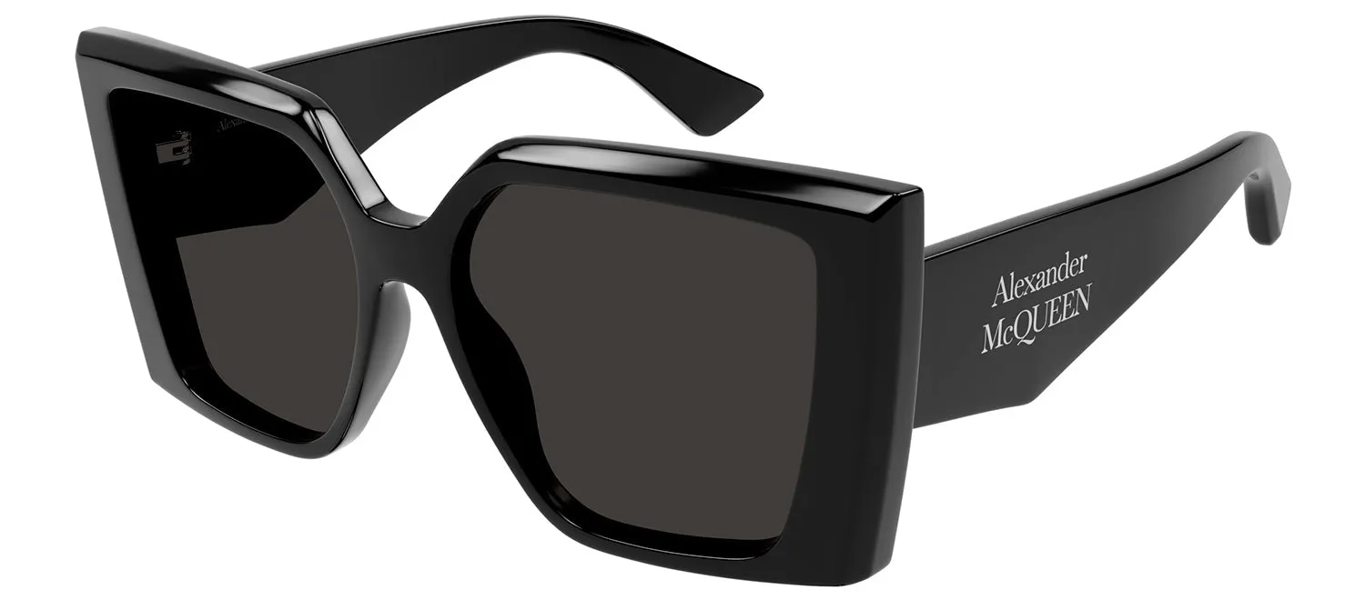 Alexander McQueen AM 0467S 001 Square Plastic Black Sunglasses with Grey Lens sold by Gaffos product image thumbnail 2