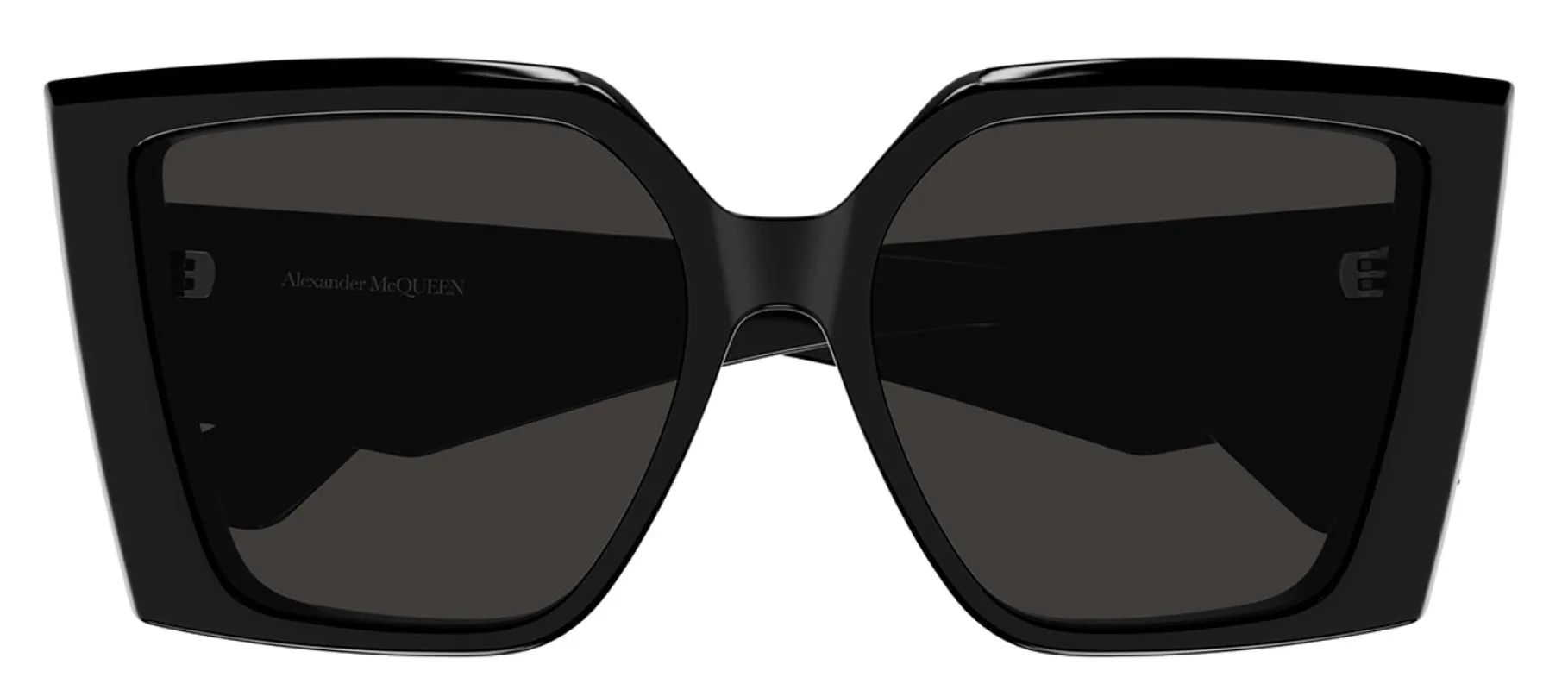 Alexander McQueen AM 0467S 001 Square Plastic Black Sunglasses with Grey Lens sold by Gaffos