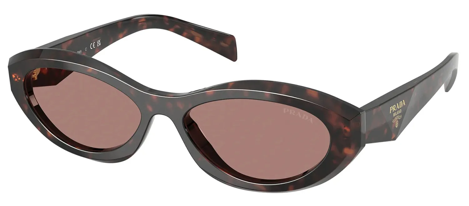 Prada PR 26ZS 17N60B Oval Plastic Tortoise Sunglasses with Brown Lens sold by Gaffos product image thumbnail 2