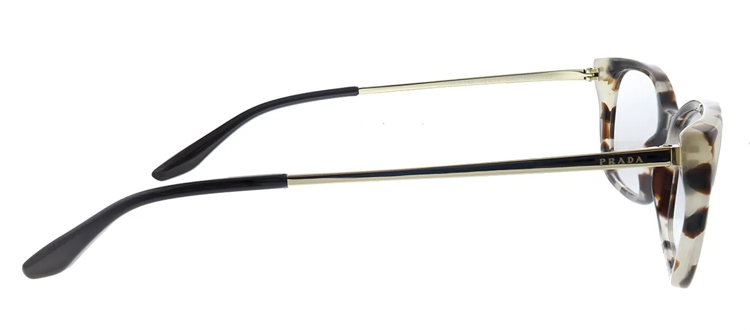 Prada PR 14XV UAO1O1 Cat-Eye Plastic Spotted Brown Eyeglasses with Demo Lens sold by Gaffos product image thumbnail 3