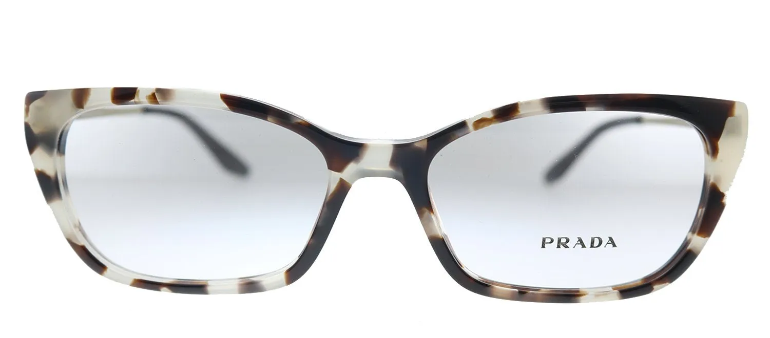 Prada PR 14XV UAO1O1 Cat-Eye Plastic Spotted Brown Eyeglasses with Demo Lens sold by Gaffos