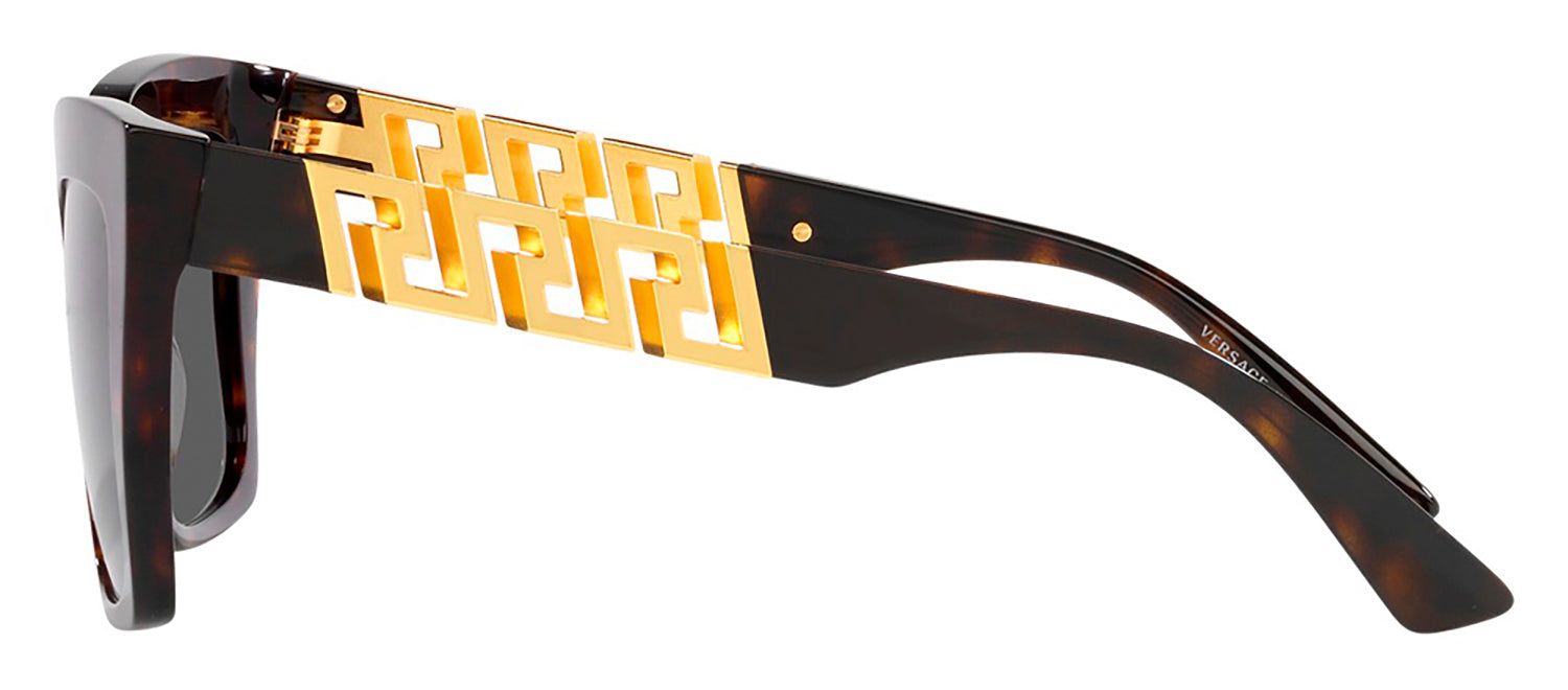 Versace VE 4418F 108/87 Square Plastic Havana Sunglasses with Dark Grey Lens sold by Gaffos product image thumbnail 3