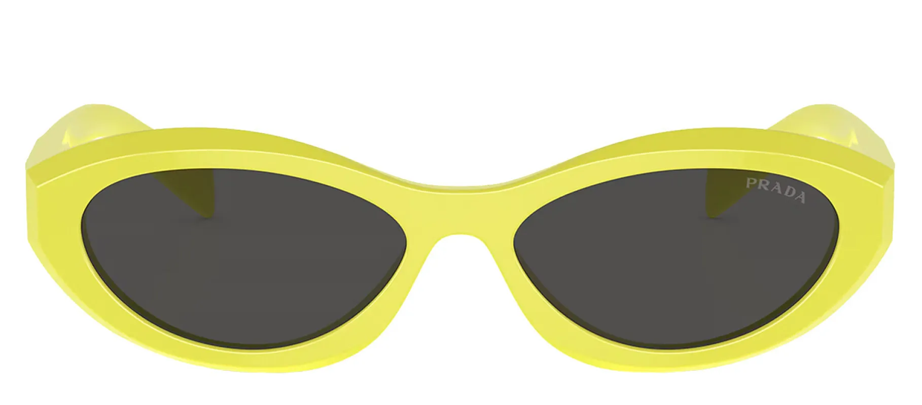 Prada PR 26ZS 13L08Z Oval Acetate Yellow Sunglasses with Dark Grey Lens sold by Gaffos
