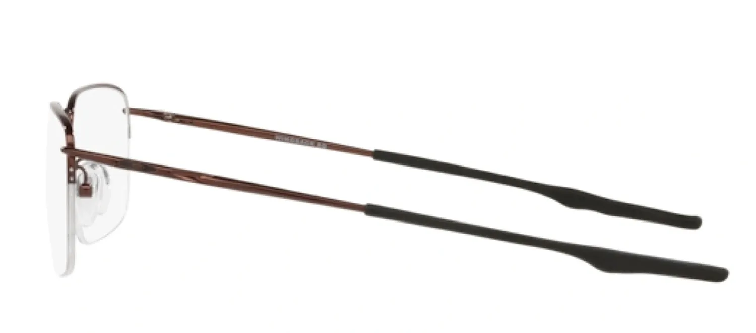 Oakley OX 5148 514807 Square Titanium Brown Eyeglasses with Transparent Demo Lens sold by Gaffos product image thumbnail 3