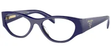Prada PR 06ZV 18D1O1 Butterfly Plastic Dark Blue Eyeglasses with Transparent Demo Lens sold by Gaffos